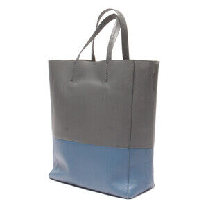 Celine blue Bag Cabas leather Vertical gray Tote